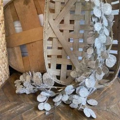 Oh! You're Lovely - Sola Wood Flowers Glitter Silver Dollar Eucalyptus Garland | Faux