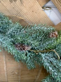 Oh! You're Lovely - Sola Wood Flowers Greenery And Filler Frosted White Spruce | Garland | 6' Long