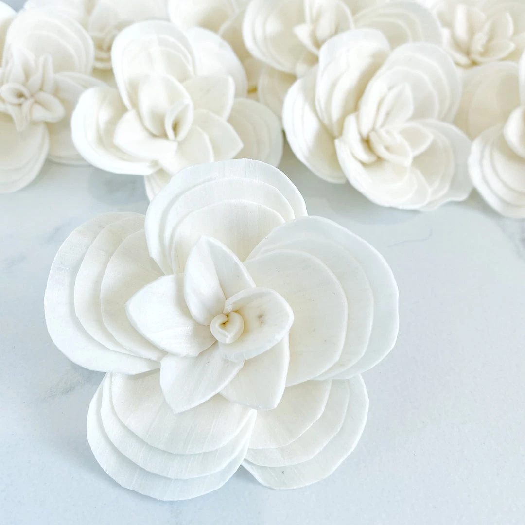 Oh! You're Lovely Sylvia ™ - Set Of 12 - 2.5 Inches Sola Wood Flower Sets