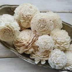 Sola Wood Flowers Wholesale Marigold- Size Assortment- Set Of 50 Bulk Sola Wood Flower Packs