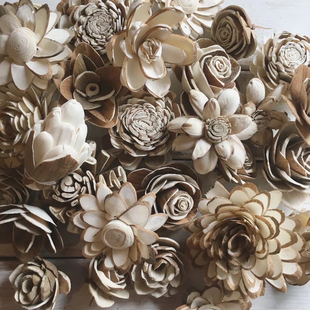 Oh! You're Lovely - Sola Wood Flowers Bulk Sola Wood Flower Packs Skin Sola Flower Assortment - Set Of 50
