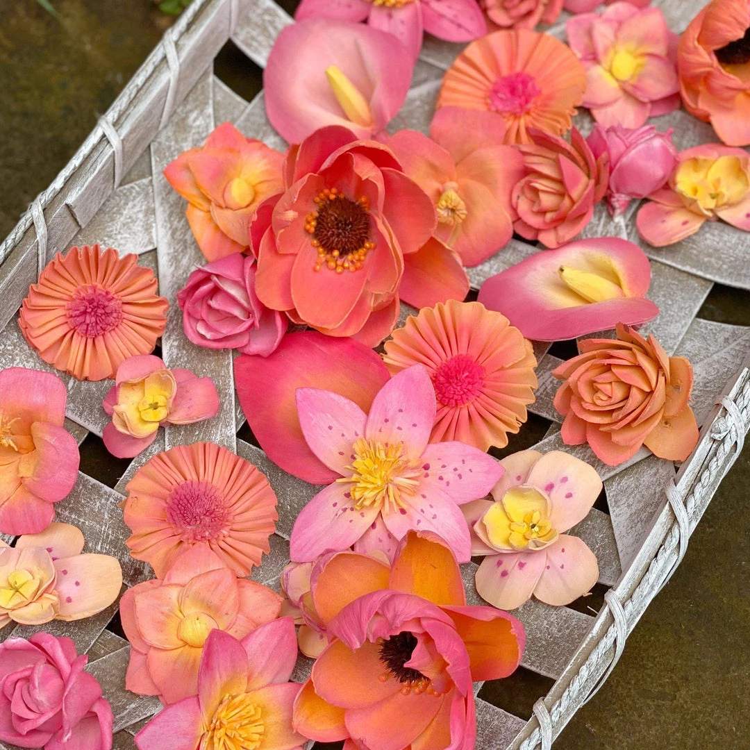 Oh! You're Lovely - Sola Wood Flowers Tropical Assortment - Set Of 50